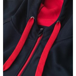 ID 0630 Sweat cardigan  bonded Navy