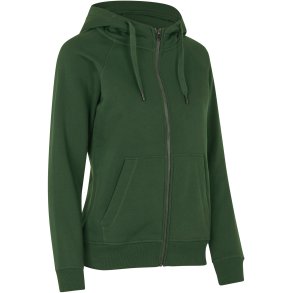 ID 0639 CORE hoodie  zip  dame Flaskegrn