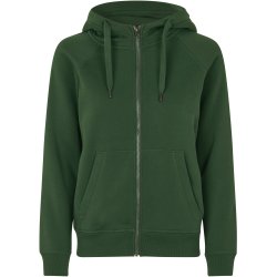 ID 0639 CORE hoodie  zip  dame Flaskegrn