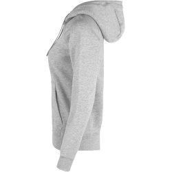 ID 0639 CORE hoodie  zip  dame Grå melange