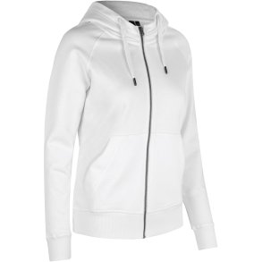 ID 0639 CORE hoodie  zip  dame Hvid