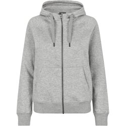 ID 0639 CORE hoodie  zip  dame Lys gr melange