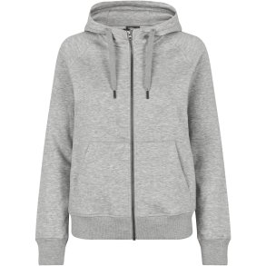 ID 0639 CORE hoodie  zip  dame Lys gr melange