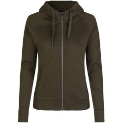 ID 0639 CORE hoodie  zip  dame Oliven