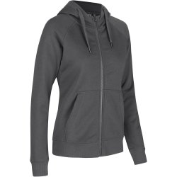 ID 0639 CORE hoodie  zip  dame Silver grey