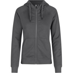 ID 0639 CORE hoodie  zip  dame Silver grey