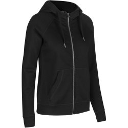 ID 0639 CORE hoodie  zip  dame Sort
