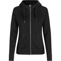 ID 0639 CORE hoodie  zip  dame Sort