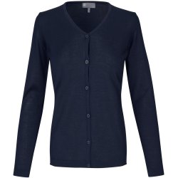 ID 0643 Cardigan  merino  dame Navy