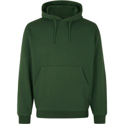 ID 0660 Soft hoodie  kængurulomme  unisex Flaskegrøn