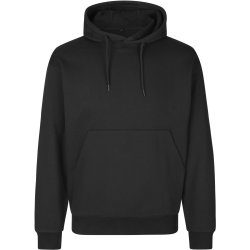ID 0660 Soft hoodie  kængurulomme  unisex Sort