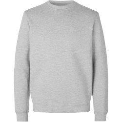 ID 0682 Sweatshirt  økologisk Lys grå melange