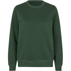ID 0683 Sweatshirt  økologisk  dame Flaskegrøn