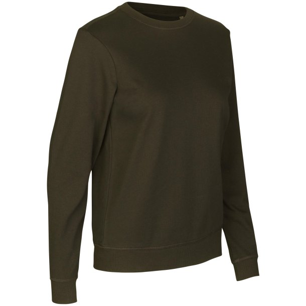 ID 0683 Sweatshirt  kologisk  dame Oliven