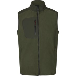 ID 0746 Bonded fleecevest Oliven
