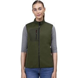 ID 0747 Bonded fleecevest  dame Oliven