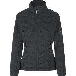 ID 0827 Fleecejakke  quiltet  dame Grafit melange