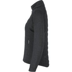 ID 0827 Fleecejakke  quiltet  dame Grafit melange