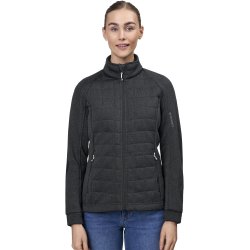 ID 0827 Fleecejakke  quiltet  dame Grafit melange