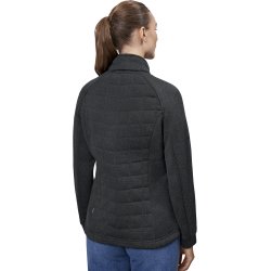 ID 0827 Fleecejakke  quiltet  dame Grafit melange