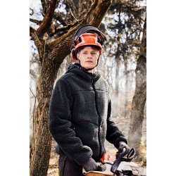 ID 0828 Pile fleece jakke Oliven