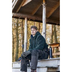 ID 0828 Pile fleece jakke Oliven