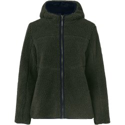 ID 0829 Pile fleece jakke  dame Oliven