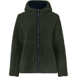 ID 0829 Pile fleece jakke  dame Oliven