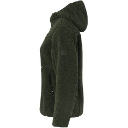 ID 0829 Pile fleece jakke  dame Oliven