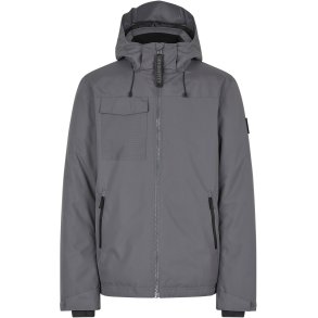 ID 0842 Hooded vinterjakke Silver grey