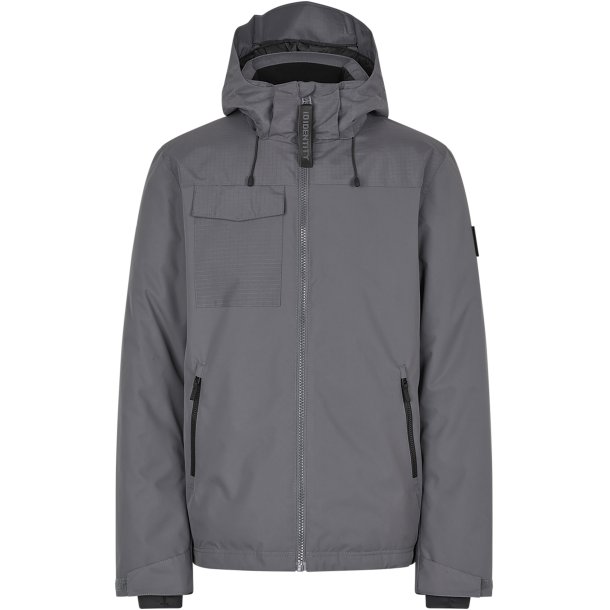 ID 0842 Hooded vinterjakke Silver grey