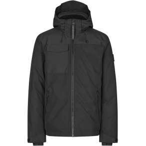 ID 0842 Hooded vinterjakke Sort