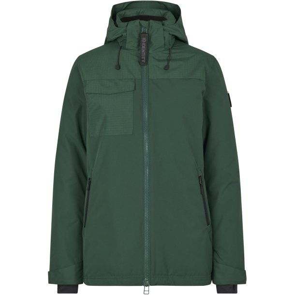 ID 0843 Hooded vinterjakke   dame Flaskegrn