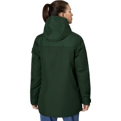 ID 0843 Hooded vinterjakke   dame Flaskegrn