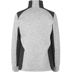 ID 0850 Cardigan  strikfleece Grå melange