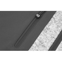 ID 0850 Cardigan  strikfleece Grå melange