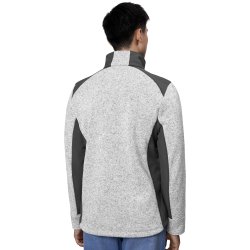 ID 0850 Cardigan  strikfleece Grå melange