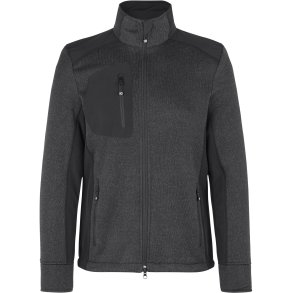 ID 0850 Cardigan  strikfleece Grafit melange