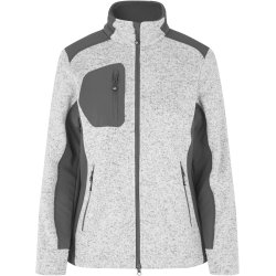 ID 0851 Cardigan  strikfleece  dame Grå melange