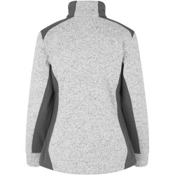 ID 0851 Cardigan  strikfleece  dame Grå melange