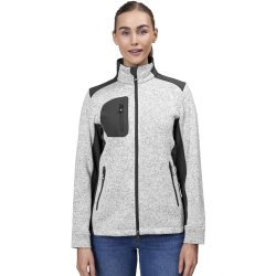 ID 0851 Cardigan  strikfleece  dame Grå melange