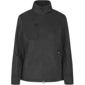ID 0851 Cardigan  strikfleece  dame Grafit melange