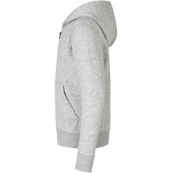 ID 46012 Hoodie �kologisk zip b�rn Lys gr� melange