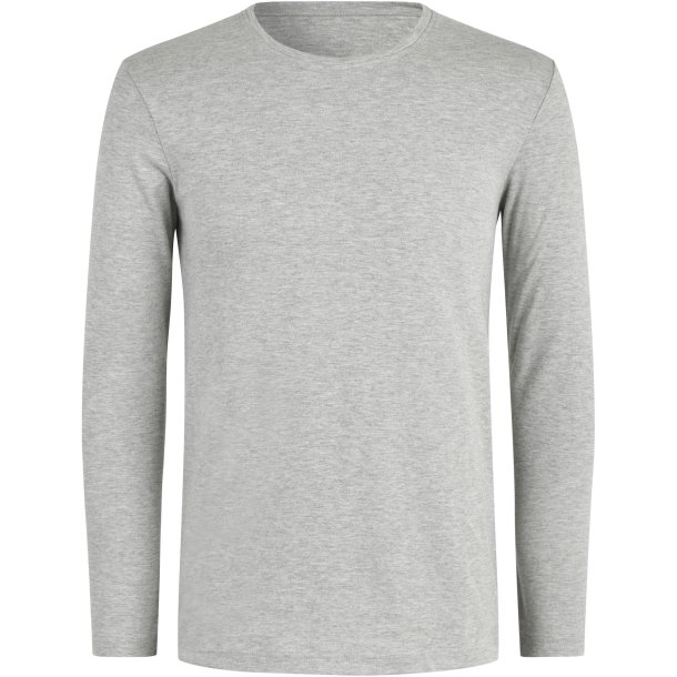 ID 5002 Interlock T-shirt �kologisk l/� Lys gr� melange