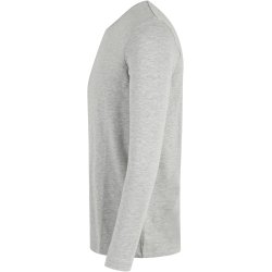 ID 5002 Interlock T-shirt �kologisk l/� Lys gr� melange