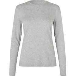 ID 5003 Interlock T-shirt �kologisk l/� dame Lys gr� melange