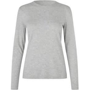 ID 5003 Interlock T-shirt �kologisk l/� dame Lys gr� melange