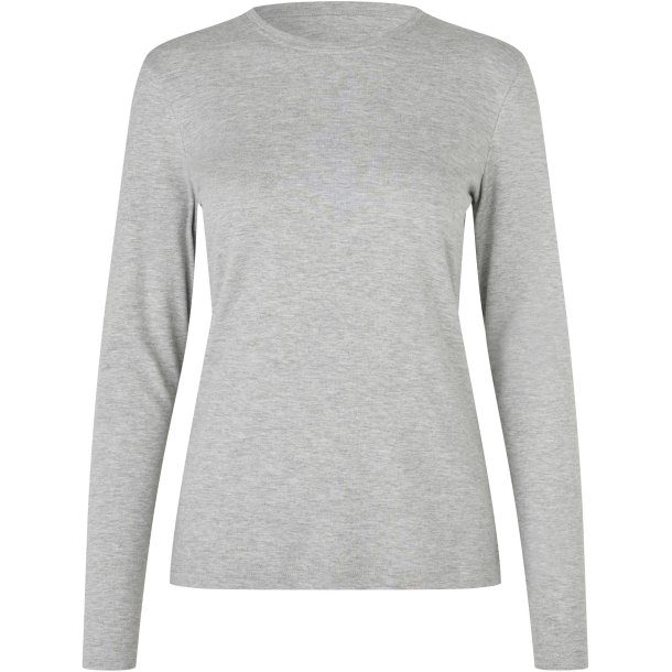 ID 5003 Interlock T-shirt �kologisk l/� dame Lys gr� melange