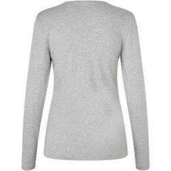 ID 5003 Interlock T-shirt �kologisk l/� dame Lys gr� melange