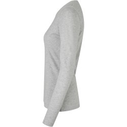 ID 5003 Interlock T-shirt �kologisk l/� dame Lys gr� melange